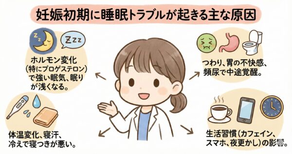 妊娠中の睡眠トラブルの原因